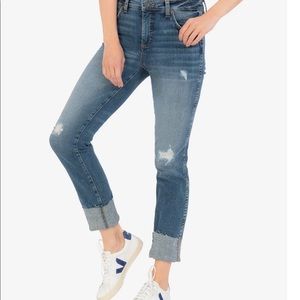 Kut from the Kloth Catherine Boyfriend Distressed Jeans 14